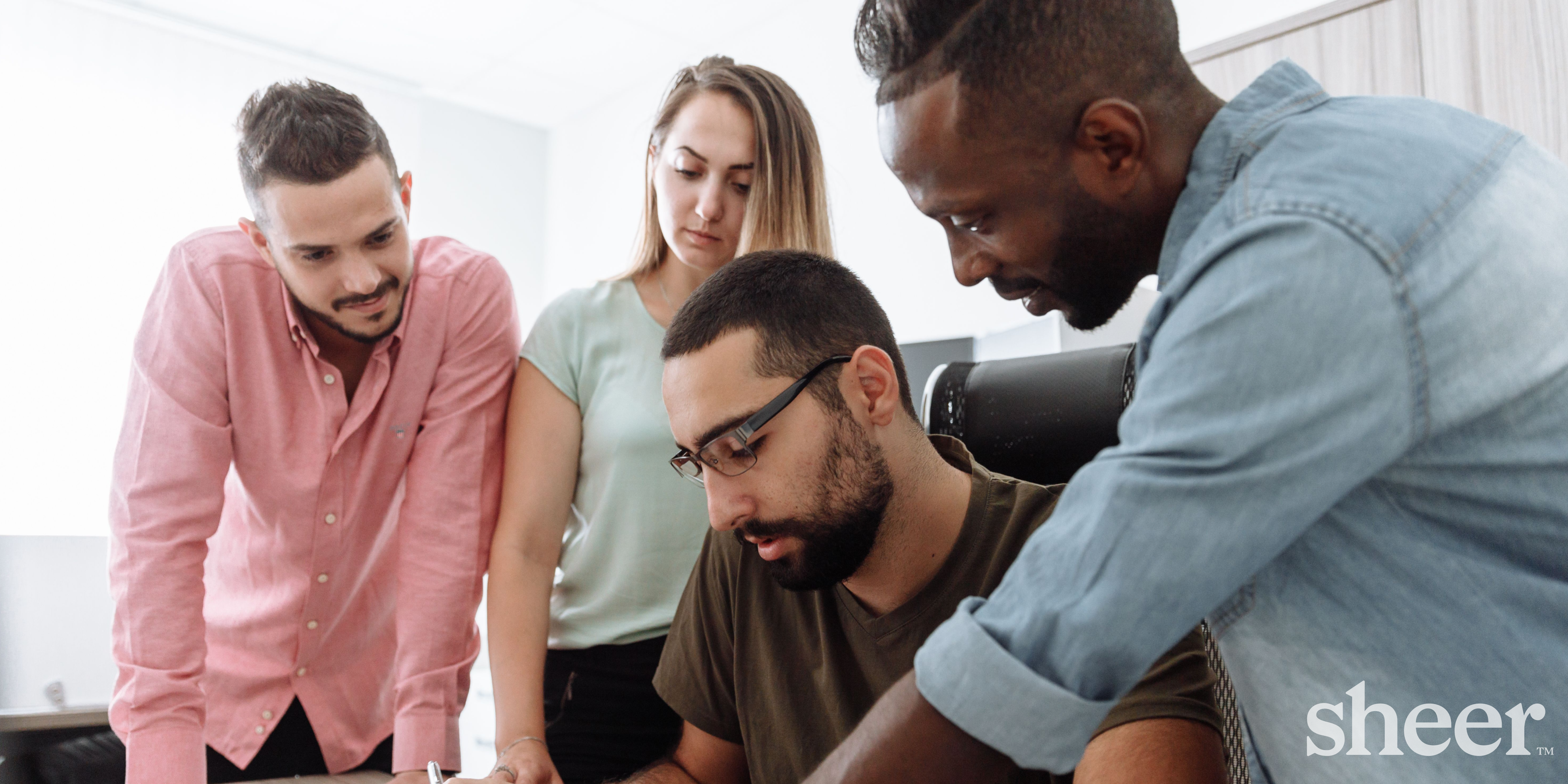 An image of team members getting work done.